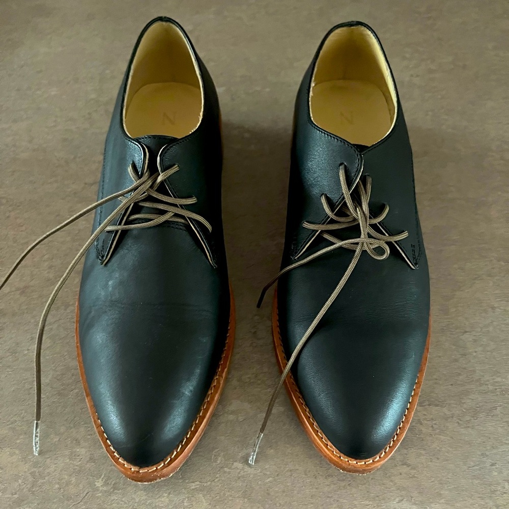 Size 7 Nisolo Black Oxfords